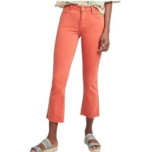PILCRO And The Letterpress High-Rise Bootcut Jeans Raw Edge Denim Orange 28